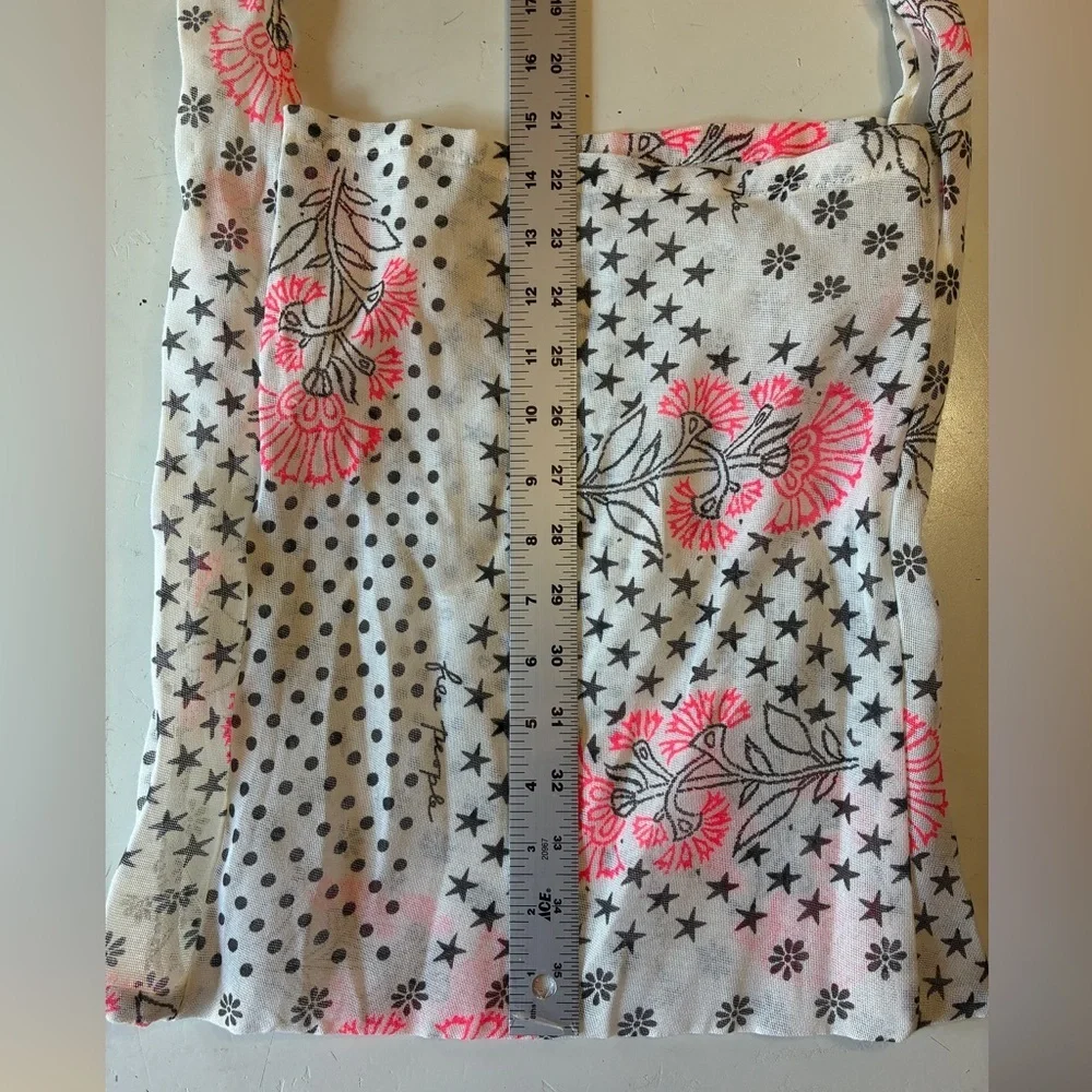 Free People Tote Bag, Floral, Sheer, Lightweight, Reusable, Environment Friendly